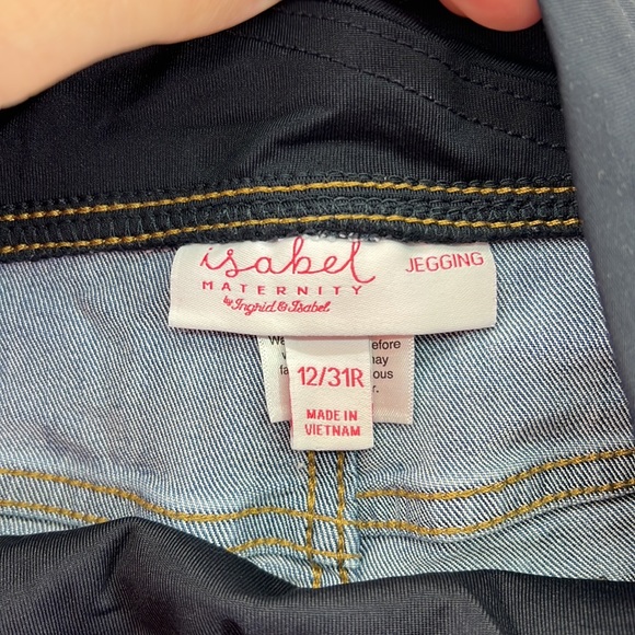 Isabel Maternity Blue Jeans Jegging Skinny Maternity Pregnancy Womens Size 12 31 - Picture 6 of 8